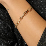 9ct Yellow Gold Paper Clip Bangle