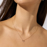 9ct Yellow Gold 0.06ct Diamond Drop Trio Necklace