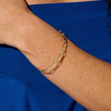 9ct Yellow Gold Paper Clip Bangle