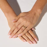 9ct Yellow Gold Wishbone Ring with Beaded Edges