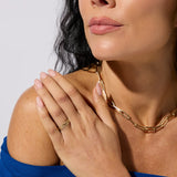 9ct Yellow Gold Wishbone Ring with Beaded Edges