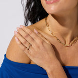 14ct Yellow Gold Half Eternity Ring with 5 Rubover Diamonds in Ball Style