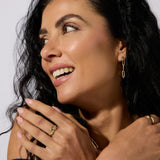 9ct Yellow Gold Paper Clip Plain Drop Earrings