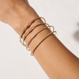 14ct Yellow Gold Natural Diamond Flexi Bangle