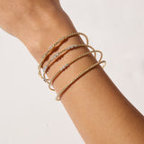 14ct Yellow Gold Natural Diamond Flexi Bangle