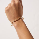 14ct Yellow Gold Natural Diamond Flexi Bangle