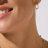 9ct Yellow Gold Diamond Cut Hoop Earrings