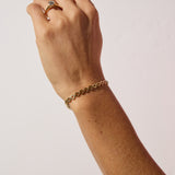 9ct Yellow Gold Clover Link Bracelet