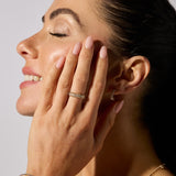 9ct Yellow Gold Diamond Ring With Beaded Edges