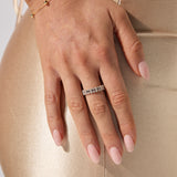 9ct Yellow Gold Diamond Half Eternity Ring