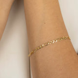 9ct Yellow Gold Figaro Bracelet