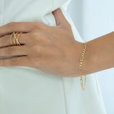 9ct Yellow Gold Figaro Bracelet