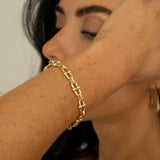 9ct Yellow Gold Bubble Link Bracelet
