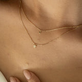 9ct Yellow Gold Star Double Chain Necklace