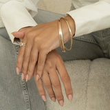 9ct Yellow/White/Rose Gold Russian Wedding Bangle
