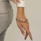 9ct Yellow/White/Rose Gold Russian Wedding Bangle