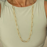 9ct Yellow Gold Hollow Linked Necklace