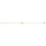 9ct Yellow Gold CZ Heart Bracelet