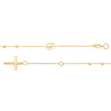 9ct Yellow Gold 7.5" Rosary Bracelet