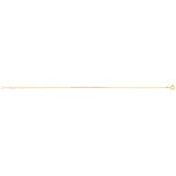 9ct Yellow Gold CZ Bar Chain Bracelet