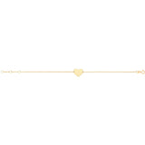 9ct Yellow Gold Heart ID Bracelet