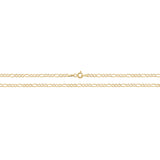 9ct Yellow Gold Figaro Bracelet