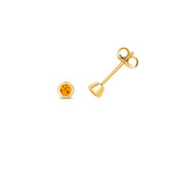 9ct Yellow Gold 0.20ct Citrine Stud Earrings