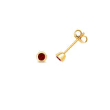 9ct Yellow Gold 0.28ct Garnet Stud Earrings