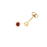 9ct Yellow Gold 0.32ct Ruby Stud Earrings
