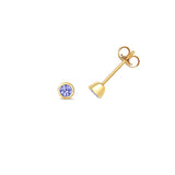 9ct Yellow Gold 0.26ct Tanzanite Stud Earrings