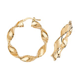 9ct Yellow Gold 25MM Twist Hoop Earrings