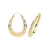 9ct Yellow Gold Creole Earrings