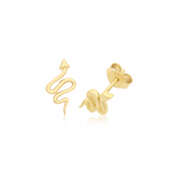 9ct Yellow Gold Snake Stud Earrings