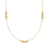 9ct Yellow Gold Triple Interlocking Circle Necklace