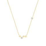 9ct Yellow Gold Multi Star Necklace