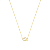 9ct Yellow Gold Double Heart Necklace