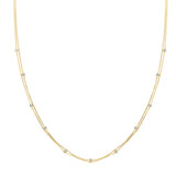 9ct Yellow Gold CZ Double Chain Necklace