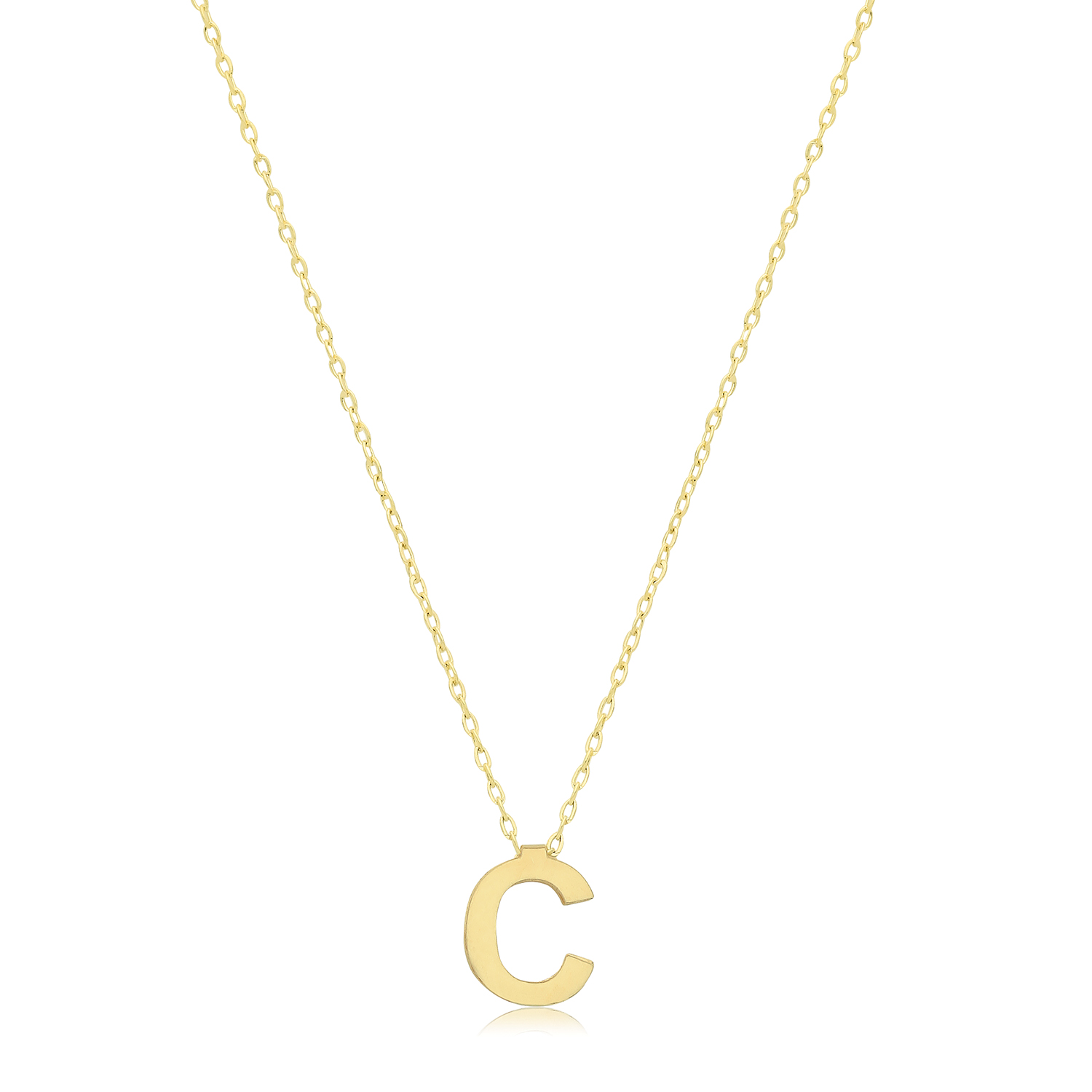 9ct Yellow Gold Initial Necklace