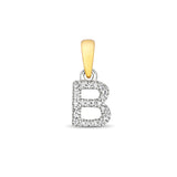 9ct Yellow Gold Initial with 0.02ct Diamond Pendant