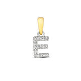 9ct Yellow Gold Initial with 0.02ct Diamond Pendant