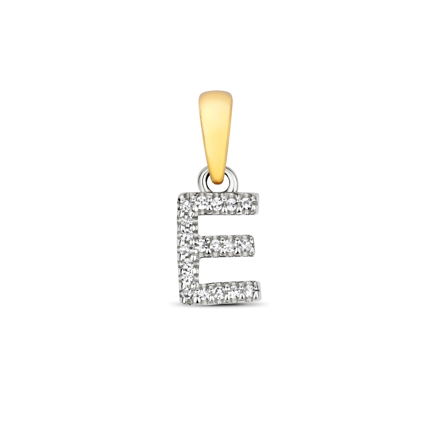 9ct Yellow Gold Initial with 0.02ct Diamond Pendant