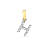 9ct Yellow Gold Initial with 0.02ct Diamond Pendant