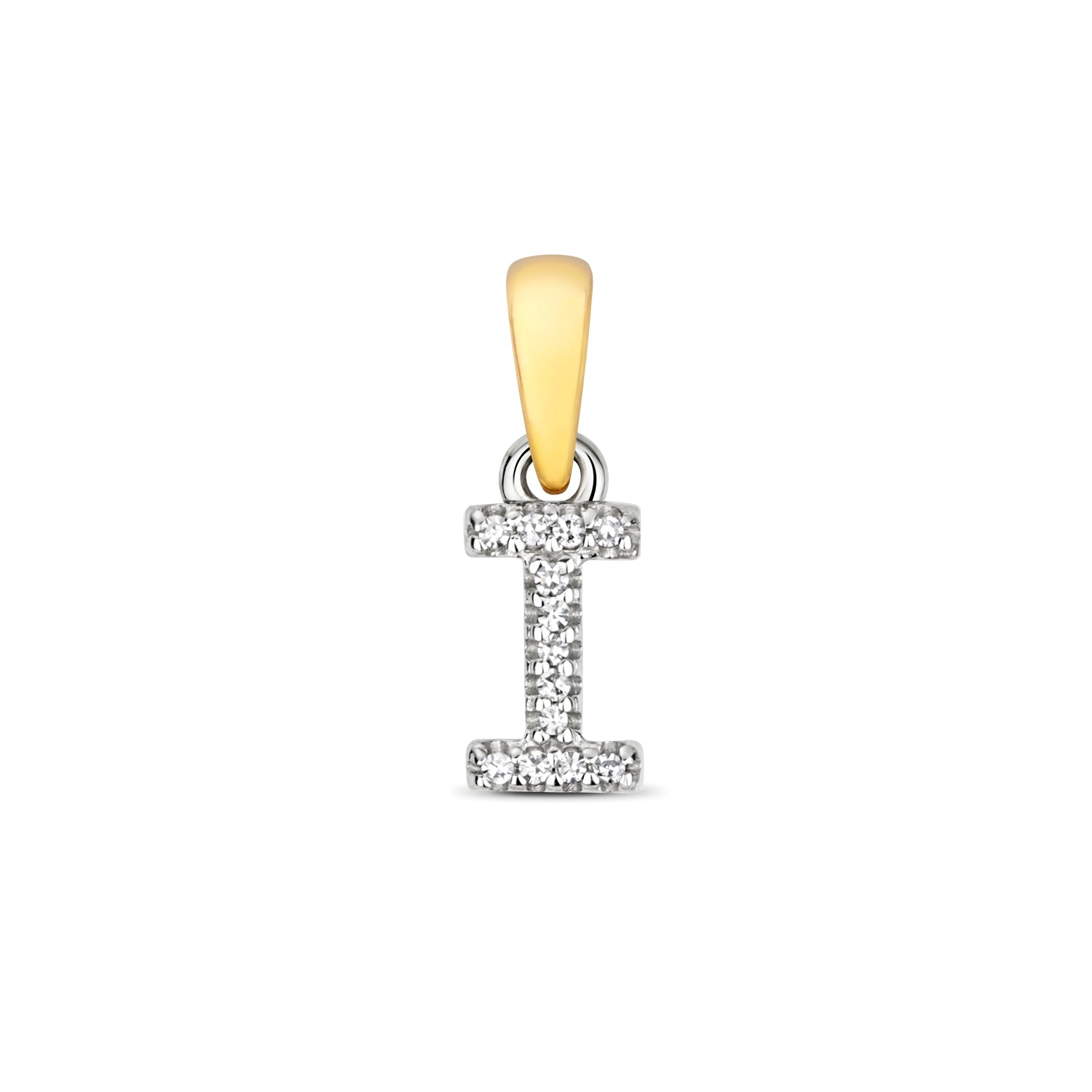 9ct Yellow Gold Initial with 0.02ct Diamond Pendant