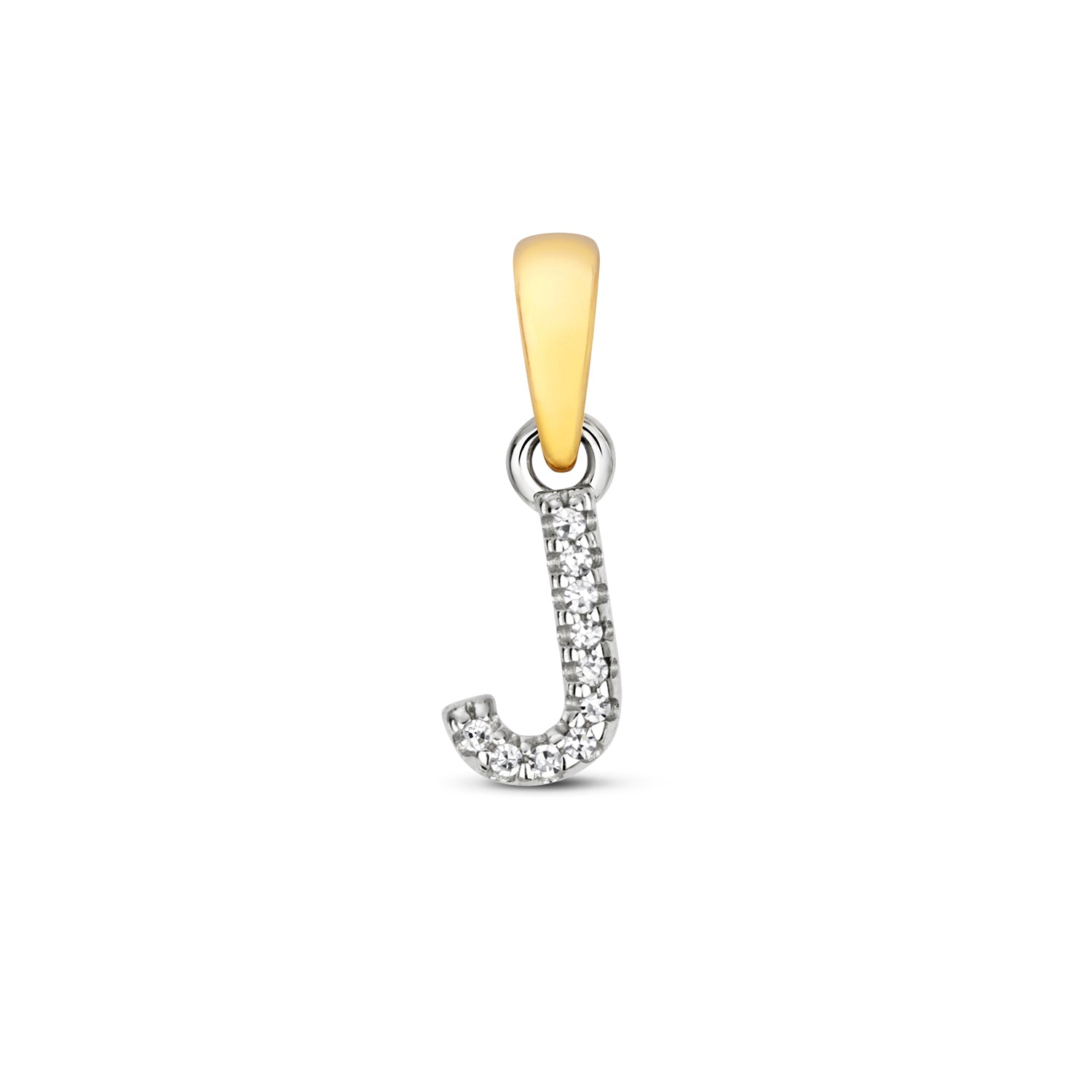 9ct Yellow Gold Initial with 0.02ct Diamond Pendant