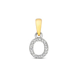 9ct Yellow Gold Initial with 0.02ct Diamond Pendant