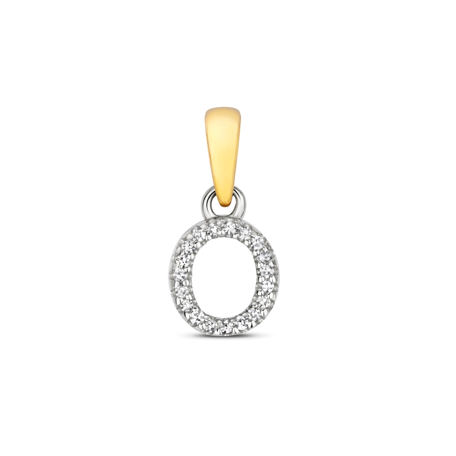 9ct Yellow Gold Initial with 0.02ct Diamond Pendant