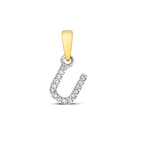 9ct Yellow Gold Initial with 0.02ct Diamond Pendant