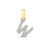 9ct Yellow Gold Initial with 0.02ct Diamond Pendant