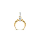 9ct Yellow Gold 0.05ct Diamond Horn Pendant