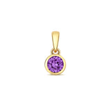 9ct Yellow Gold 0.23ct Amethyst Pendant